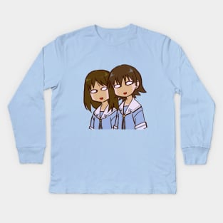 unmotivated osaka and tomo azumanga daioh Kids Long Sleeve T-Shirt